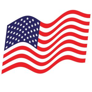 Proud American Waving Flag Sticker - U.S. Custom Stickers