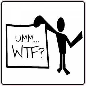 Umm... WTF Sign Sticker - U.S. Custom Stickers