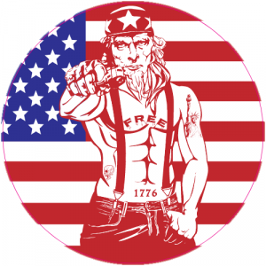 Uncle Sam Gun American Flag Decal - U.S. Customer Stickers