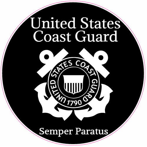 United States Coast Guard Circle Sticker - U.S. Custom Stickers