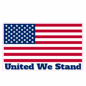 United We Stand American Flag Decal - U.S. Customer Stickers