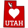 Utah Heart Red State Shaped Decal - U.S. Customer Stickers