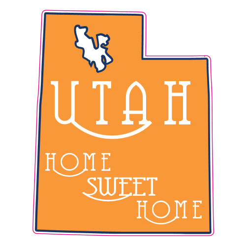 Utah Home Sweet Home Sticker - U.S. Custom Stickers