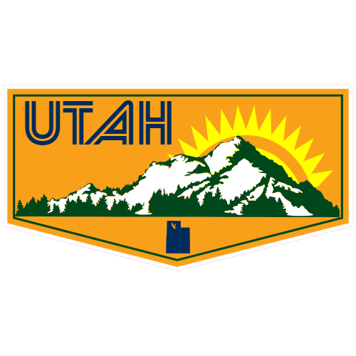 Utah Mountains Sunshine Decal - U.S. Customer Stickers