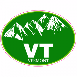 VT Vermont Mountain Oval Decal - U.S. Customer Stickers
