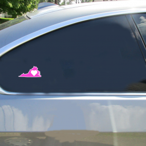 Virginia Heart State Shaped Sticker - Car Decals - U.S. Custom Stickers