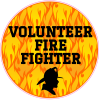 Volunteer Fire Fighter Circle Sticker - U.S. Custom Stickers