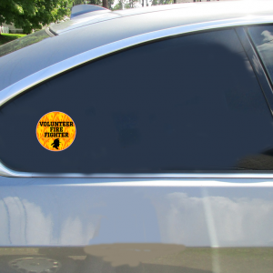 Volunteer Fire Fighter Circle Sticker - Car Decals - U.S. Custom Stickers