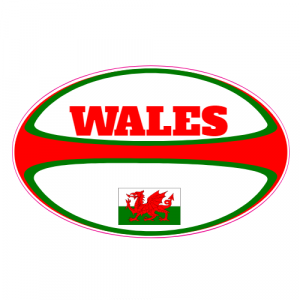 Wales Rugby Ball Decal - U.S. Customer Stickers