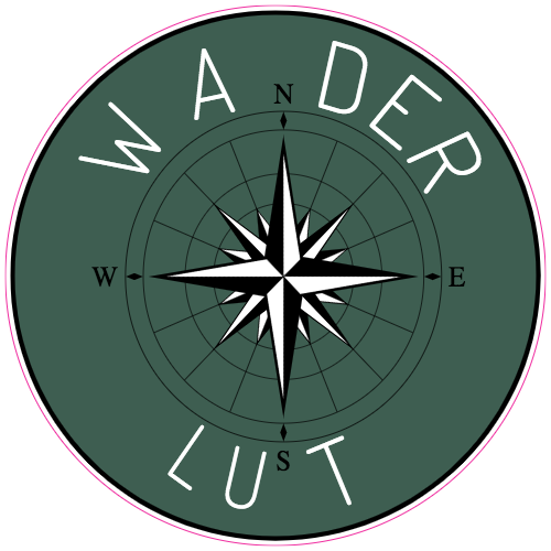 Wander Lust Compass Sticker - U.S. Custom Stickers