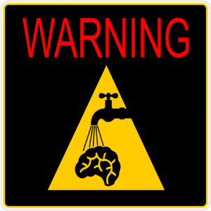 Warning You Are Being Brain Washed Sticker - U.S. Custom Stickers