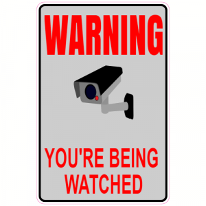 Warning You're Being Watched Camera Sticker - U.S. Custom Stickers