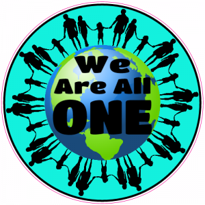 We Are All One Earth Peace Circle Sticker - U.S. Custom Stickers