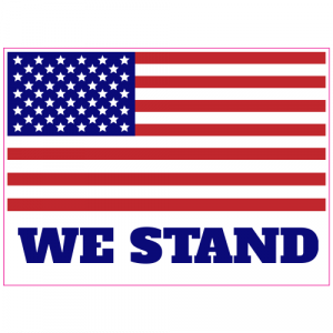 We Stand American Flag Decal - U.S. Customer Stickers
