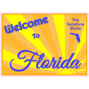 Welcome To Florida Vintage Decal - U.S. Customer Stickers