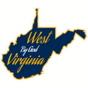 West By God Virginia State Shaped Decal - U.S. Customer Stickers