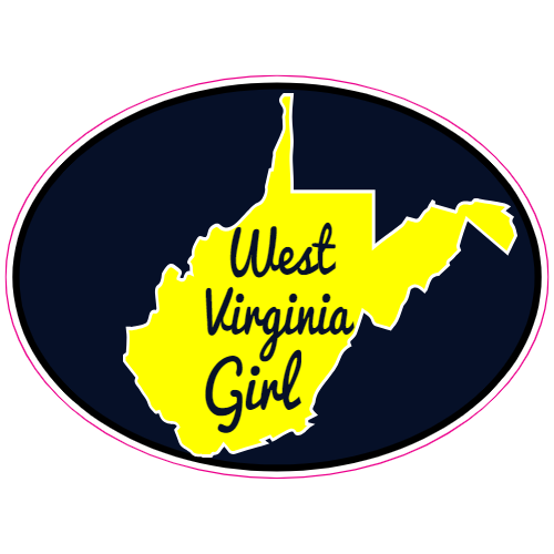 West Virginia Girl State Sticker - U.S. Custom Stickers