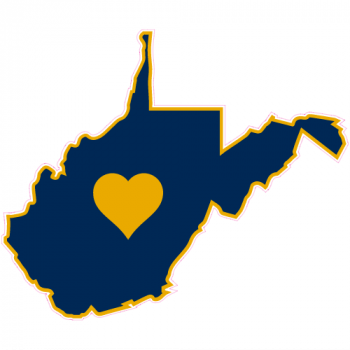 West Virginia Heart State Decal - U.S. Customer Stickers