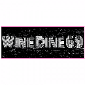 Wine Dine 69 Black Bumper Sticker - U.S. Custom Stickers
