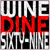 Wine Dine Sixty-Nine Distressed Sticker - U.S. Custom Stickers