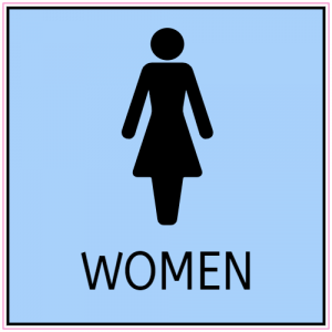 Women's Restroom Sign Sticker - U.S. Custom Stickers