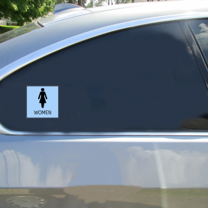 Women's Restroom Sign Sticker - Car Decals - U.S. Custom Stickers
