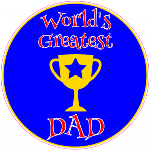 World's Greatest Dad Blue Circle Decal - U.S. Custom Stickers