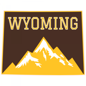 Wyoming Mountains State Shaped Decal - U.S. Customer Stickers