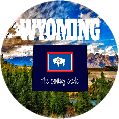 Wyoming The Cowboy State Sticker - U.S. Custom Stickers
