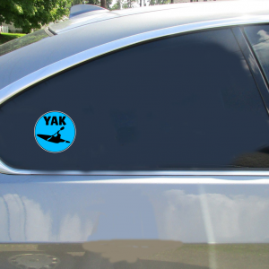 Yak Kayak Circle Sticker - Car Decals - U.S. Custom Stickers