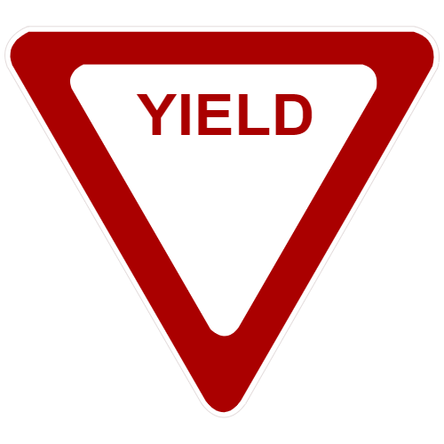 Yield Road Sign Sticker - U.S. Custom Stickers