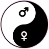 Yin Yang Male And Female Sticker - U.S. Custom Stickers