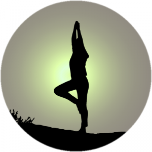 Yoga In Sunset Circle Decal - U.S. Customer Stickers