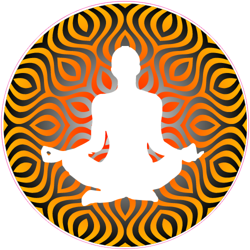 Yoga Meditation Circle Sticker U.S. Custom Stickers