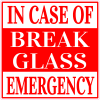 In Case Of Emergency Break Glass Decal - U.S. Customer Stickers