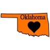 Oklahoma Heart State Shaped Decal - U.S. Customer Stickers