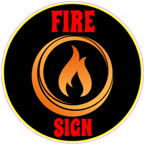 Fire Sign Sticker - U.S. Custom Stickers