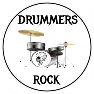 Drummers Rock Circle Decal - U.S. Customer Stickers