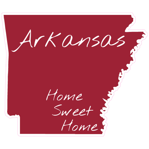 Arkansas Home Sweet Home State Decal - U.S. Customer Stickers