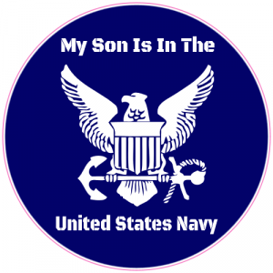 My Son Is In The Navy Circle Decal - U.S. Customer Stickers