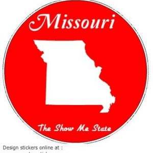 Missouri The Show Me State Circle Decal - U.S. Customer Stickers