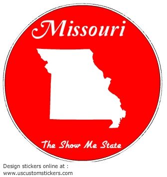 Missouri The Show Me State Circle Decal - U.S. Customer Stickers