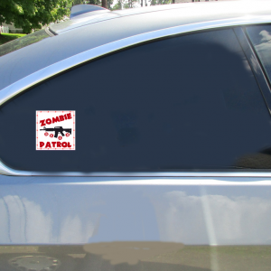 Zombie Patrol Dead Square Sticker - Car Decals - U.S. Custom Stickers