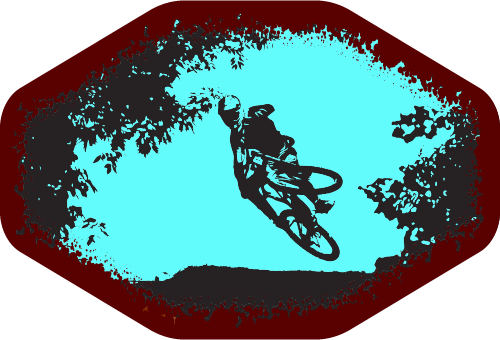 Mountain Bike Jump Sticker - U.S. Custom Stickers
