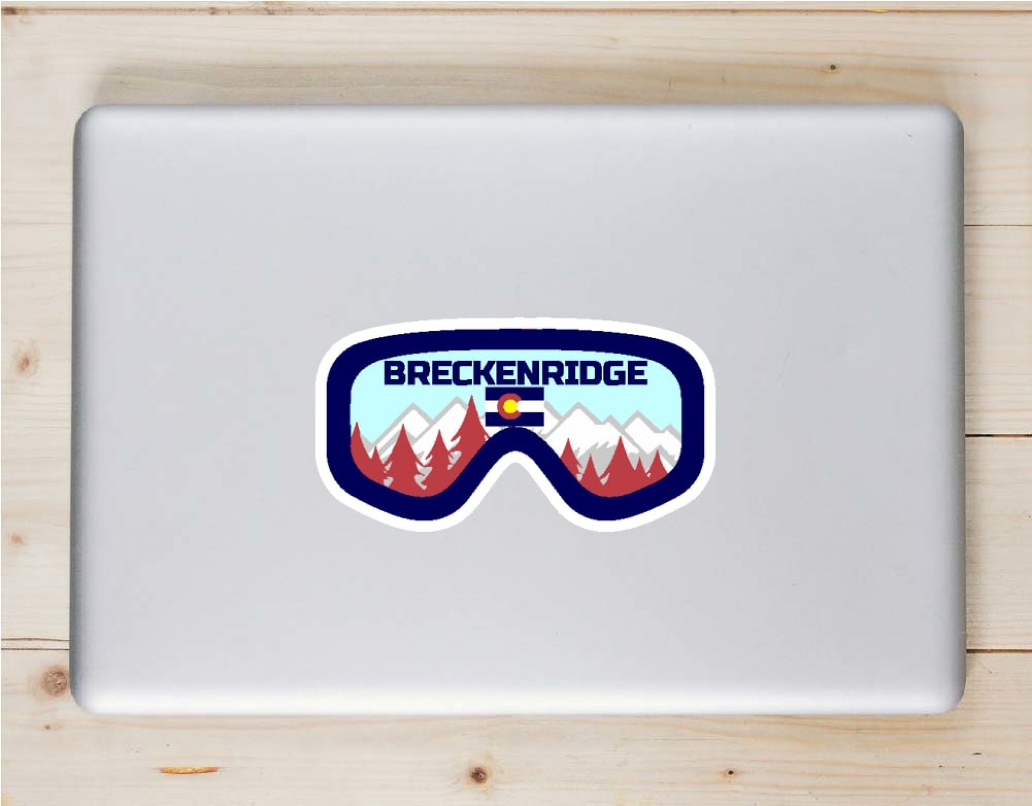 Breckenridge Ski Goggles Sticker State Stickers>Colorado Stickers