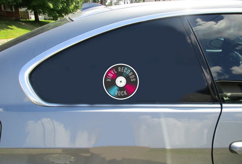 Vinyl Records Rock Sticker - Stickers for Cars