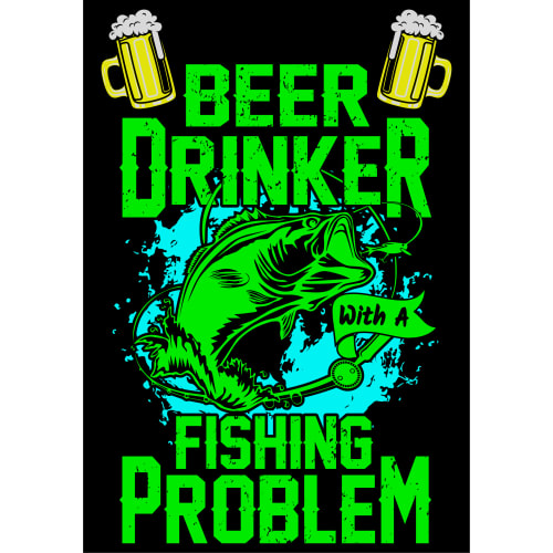 Beer Drinker Fishing Problem Sticker - U.S. Custom Stickers
