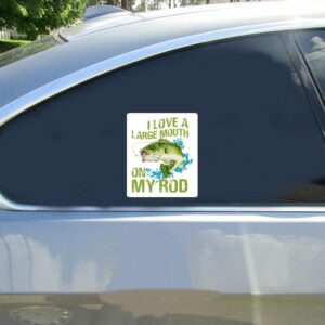 Large Mouth On My Rod Sticker - Stickers for Cars