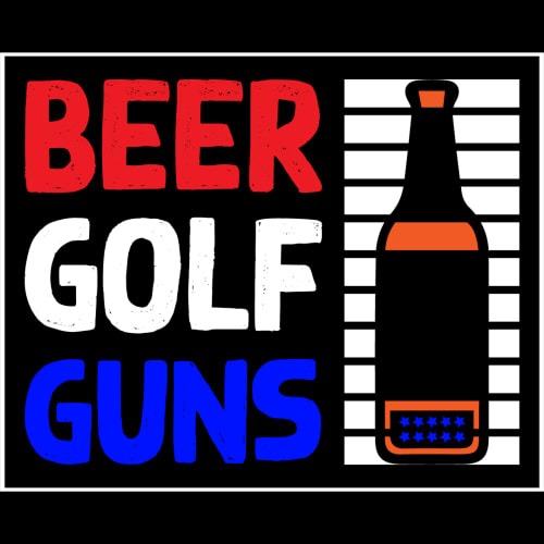 Beer Golf Guns Sticker - U.S. Custom Stickers