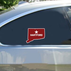 Hartford CT State Shaped Sticker - Stickers for Cars